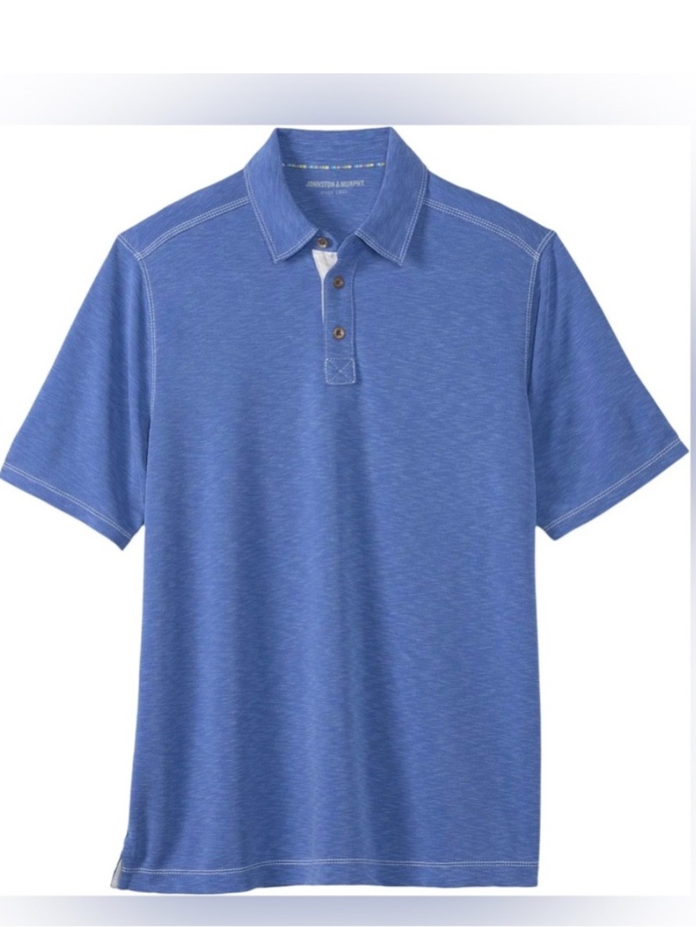Johnston & Murphy Short Sleeve Vintage Slub Polo Size M Elevated Minimalist